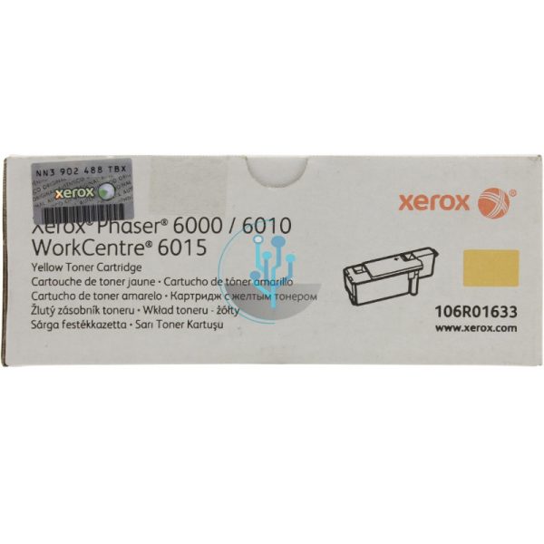 Toner Xerox 106R01633 Yellow Phaser 6000, WC6015 1000 Páginas