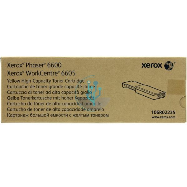 Toner Xerox 106R02235 Yellow PH 6600, WC 6605 6000 Págs