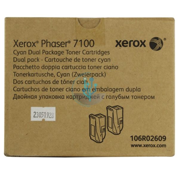 Toner Xerox 106R02609 Cian Phaser 7100 Dual Pack 9,000 Páginas