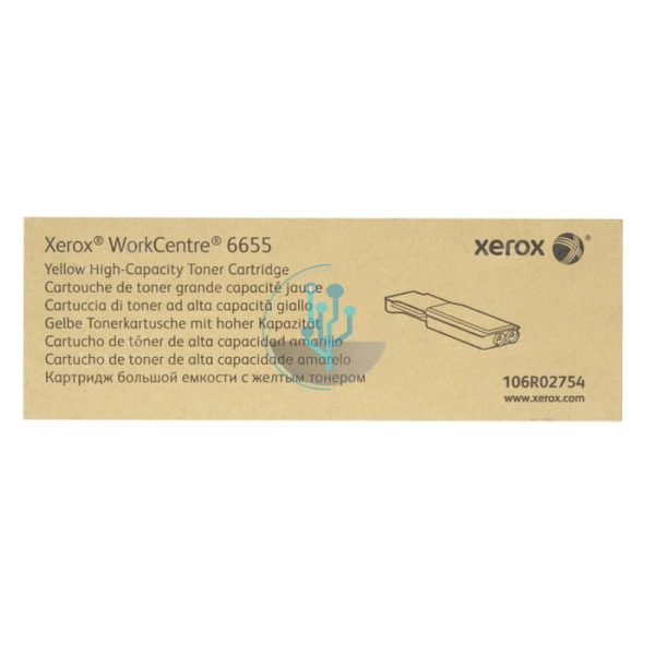 Toner Xerox 106R02754 Yellow WorkCentre 6655 7,500 páginas
