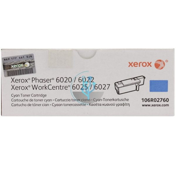 Toner Xerox 106R02760 Cyan Phaser 6020, WC6027 1,000 Páginas
