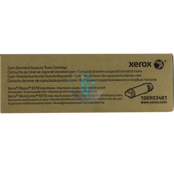 Toner Xerox 106R03481 Cyan Phaser 6510, WC6515 1000 Páginas
