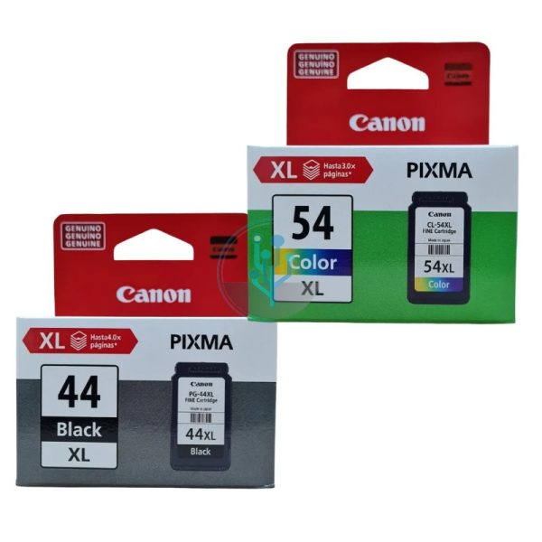Pack Tinta Canon CL-54XL, PG-44XL color y Negro Pixma E301 / E401 / E471