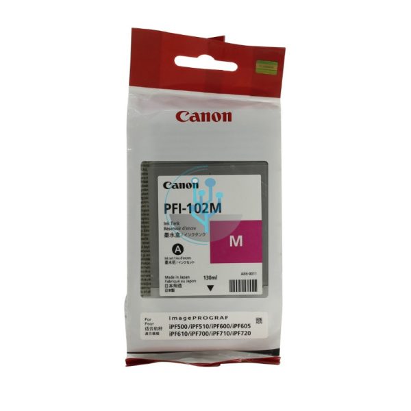 Tinta Canon PFI-102M Magenta IPF650, IPF750, iPF765 130ml