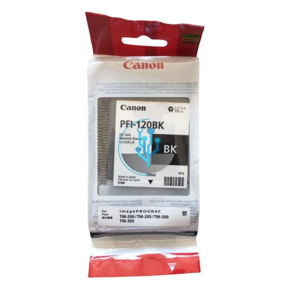 Tinta Canon PFI-120BK Black tm200, tm300 130ml
