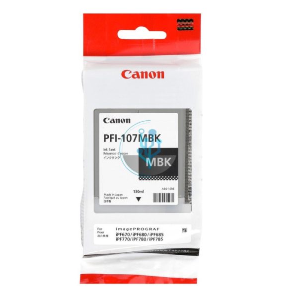 Tinta Canon PFI-107MBK Matte Black IPF670, IPF685 130ml
