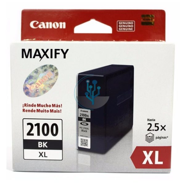 Tinta Canon PGI-2100XL Black MB5310, IB4010 1,295 Páginas