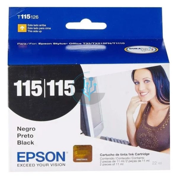 Tinta Epson T115126-AL S.T33 / TX515FN Black 22ml.