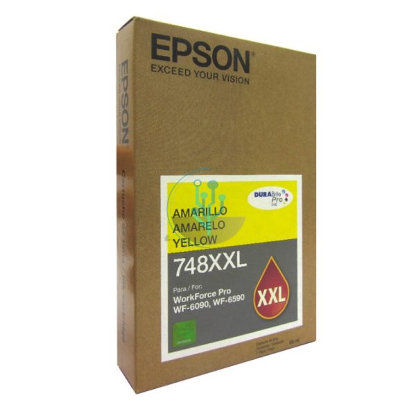 Tinta Epson T748XXL420 Amarilla WF-6590 7,000 Páginas