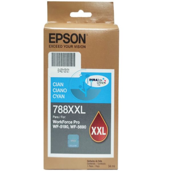 Tinta Epson T788XXL220 Cian WF-5690 4,000 páginas