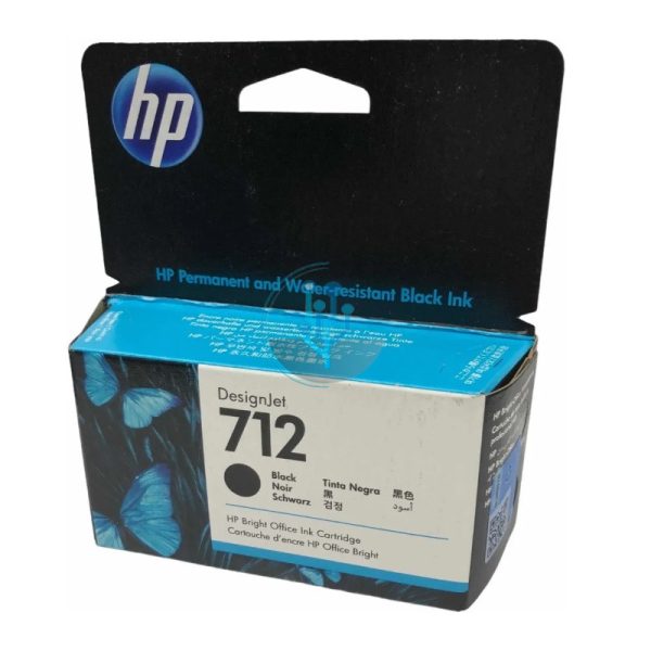 Tinta HP 3ED70A (712A) Negro DesignJet T250, T650 38ml
