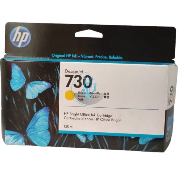 Tinta HP P2V64A (730) DesignJet T1600, T2600 Yellow 130ml
