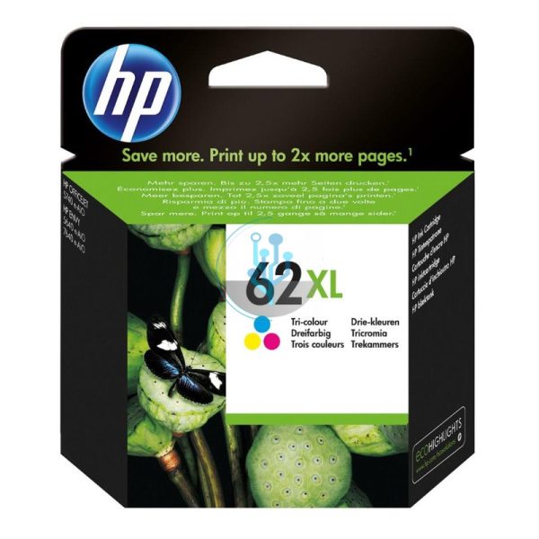 Tinta HP C2P07AL (62XL) Tricolor Officejet 200 415 Páginas