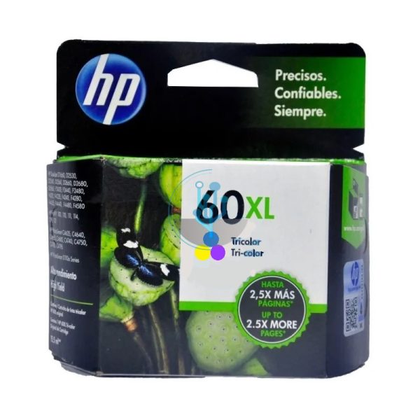 Tinta HP CC644WL (60XL) Tricolor Deskjet F2480, C4780 440 Páginas