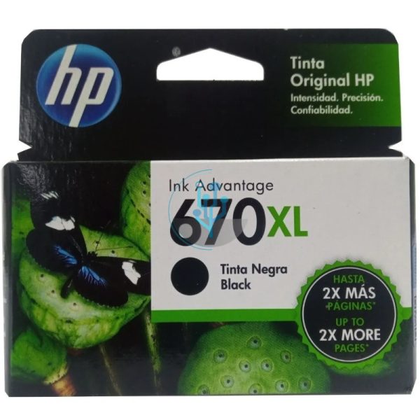 Tinta HP CZ117AL (670XL) Negro Deskjet 5525 550 Páginas
