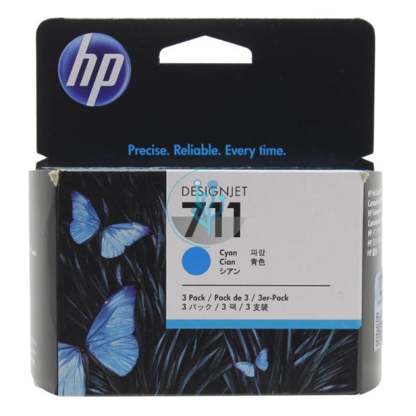 Tinta HP CZ134A (711) Cyan 3 pack DesignJet T130, T530 29ml