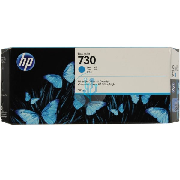 Tinta HP P2V68A (730) DesignJet T1600, T2600 Cyan 300ml