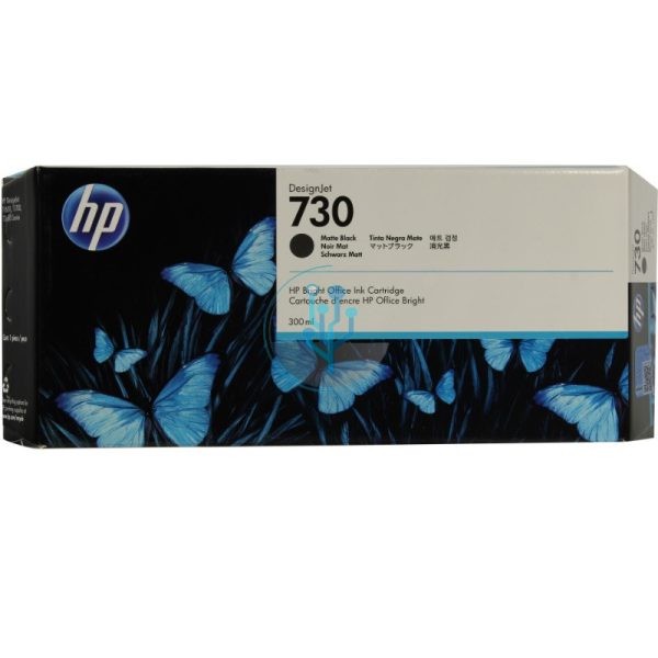 Tinta HP P2V71A (730) DesignJet T1600, T2600 Matte Black 300ml