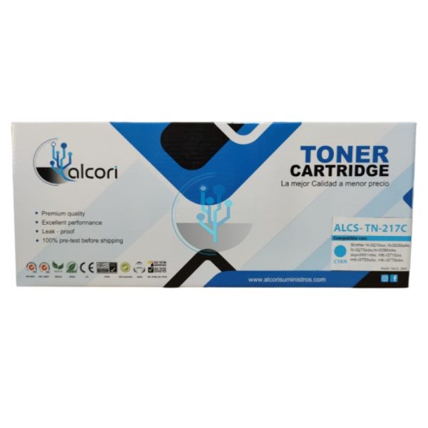 Toner Brother Compatible TN-217C Cyan DCP-L3551CDW 2,300 Páginas
