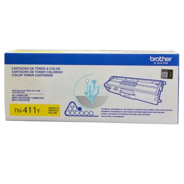 Toner Brother TN-411Y Yellow MFCL8900CDW 1,800 Página
