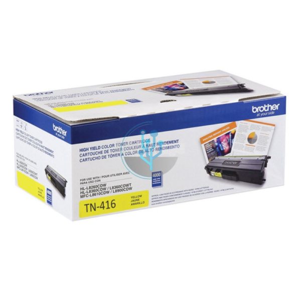 Toner Brother TN-416Y Yellow MFCL8900CDW 6,500 Páginas