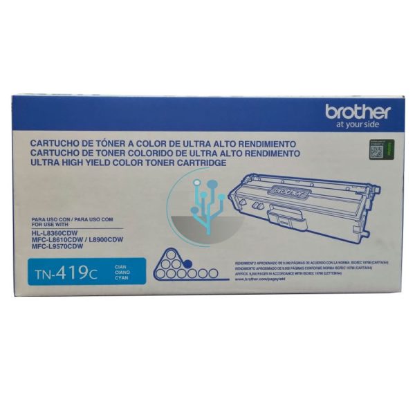 Toner Brother TN-419C Cyan MFCL8900CDW 9,000 Páginas