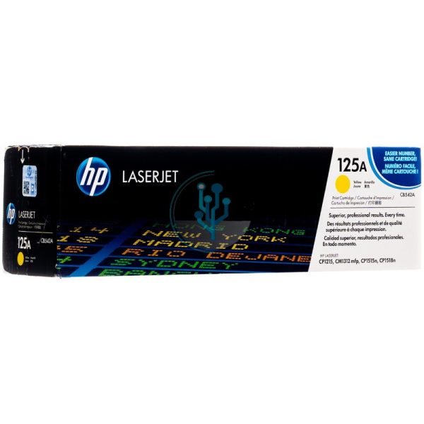 Toner HP CB542A (125A) LaserJet CP1215, CM1312 Yellow 1,400 Páginas