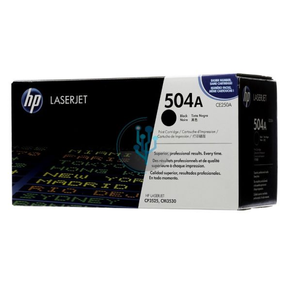 Toner HP CE250A (504A) LaserJet CP3525 Negro 5,000 Páginas
