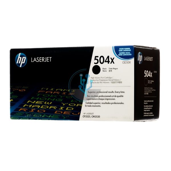 Toner HP CE250X (504X) LaserJet CP3525 Negro 10,500 Páginas