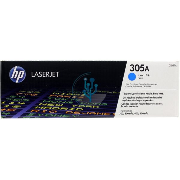 Toner Hp CE411A 305A Cyan. Compatibilidad con hp LJ pro300, 300mfp M451dw/400, 400mfp m475dw. ventas@alcorisuministros.com