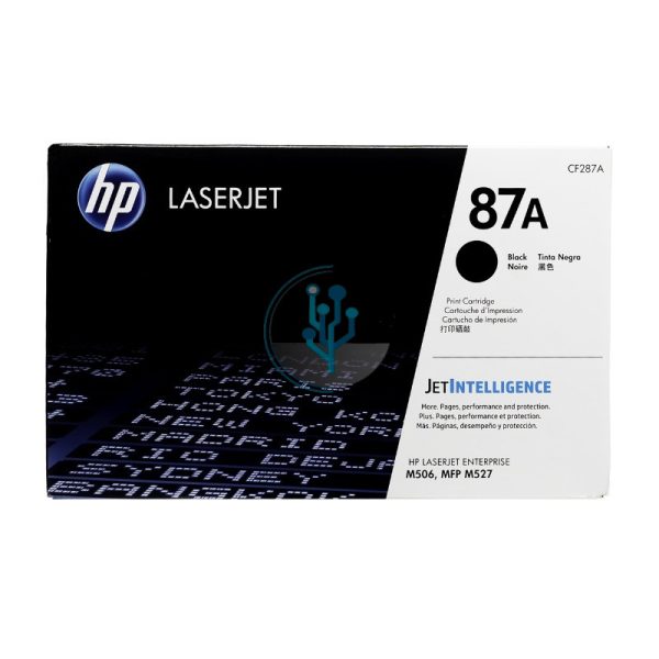 Toner HP CF287A (87a) Negro. Compatibilidad con laserJet Enterprise M506dn, M527dn, M527c, M501dn. ventas@alcorisuministros.com