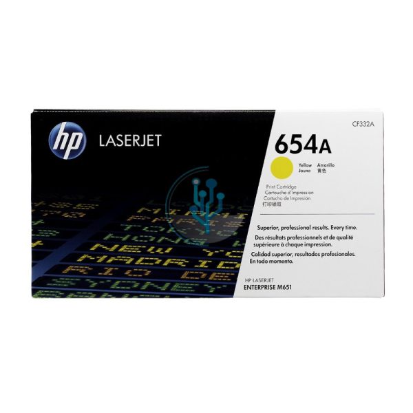 Toner HP CF332A (654A) ent m651 Yellow 15,000 Páginas