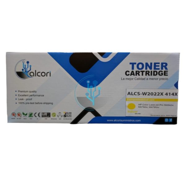 Toner HP Compatible W2022X (414x) Yellow 6k. s/chip