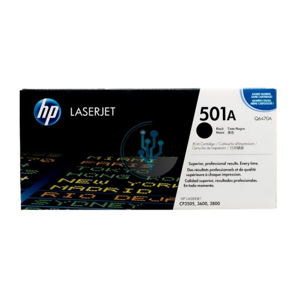 Toner HP Q6470A (501a) LaserJet 3600, 3800 Negro 6,000 Páginas