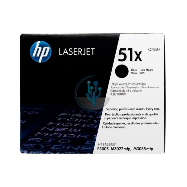 Toner HP Q7551X (51X) LaserJet P3005x Negro 13,000 paginas