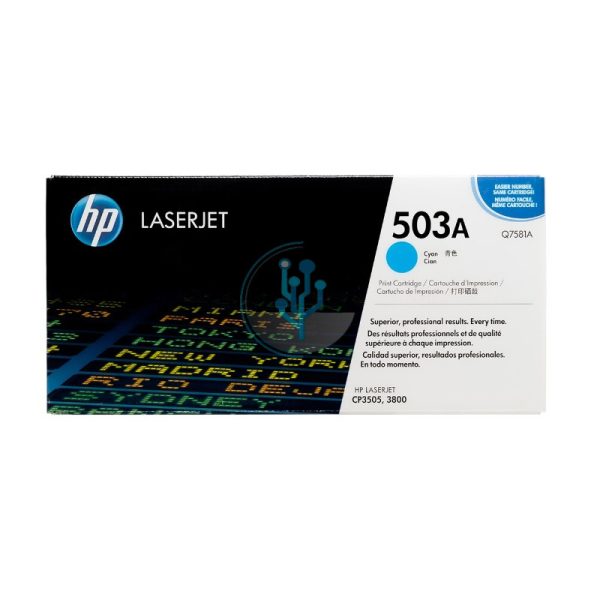 Toner HP Q7581A (503a) LaserJet 3800 Cyan 6,000 Páginas