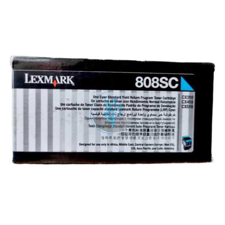 Toner Lexmark 80C8SC0 Cyan CX410de, CX510dhe 2,000 paginas