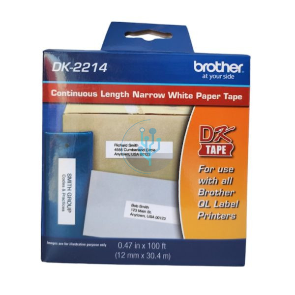 Rollo Continuo Brother DK-2214 12mm X 30,4 Metros