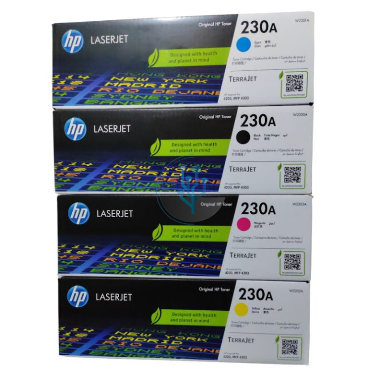 Kit De Toneres HP 230a LaserJet 4203, 4303 CMYBK