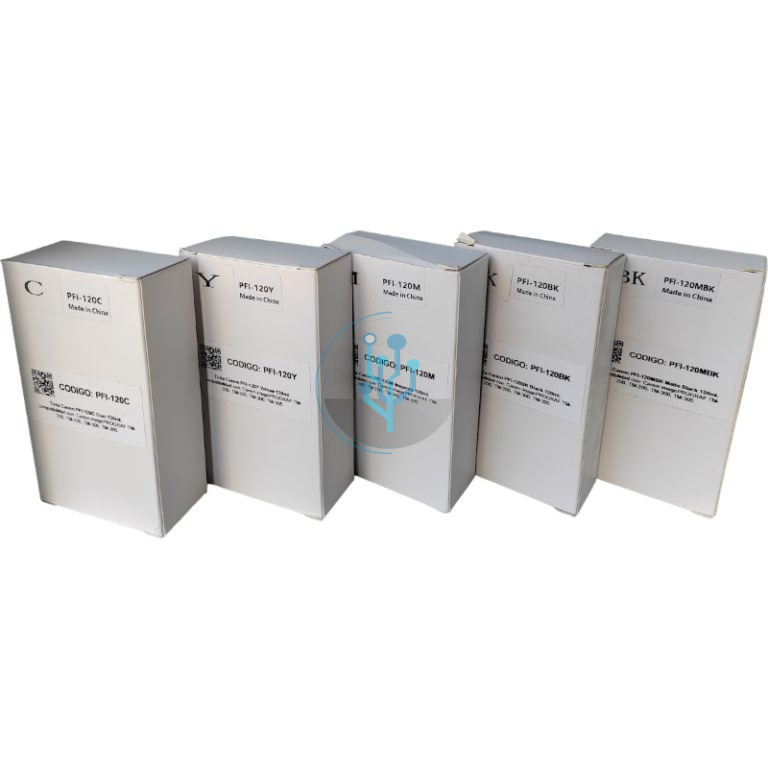 Kit De Cartuchos Canon PFI-120 Compatibles 5 Colores
