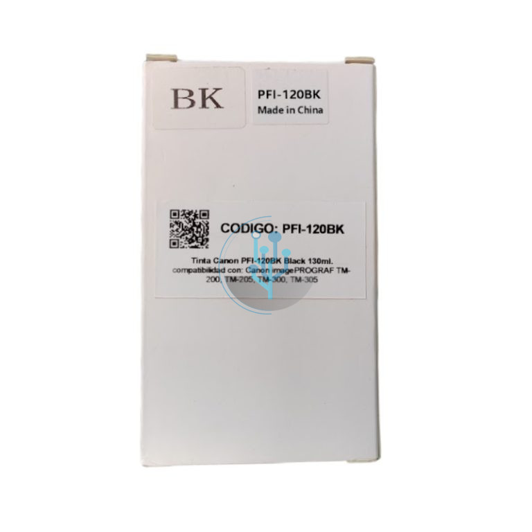 Tinta Canon Compatible PFI-120BK Black Tm205 130ml.