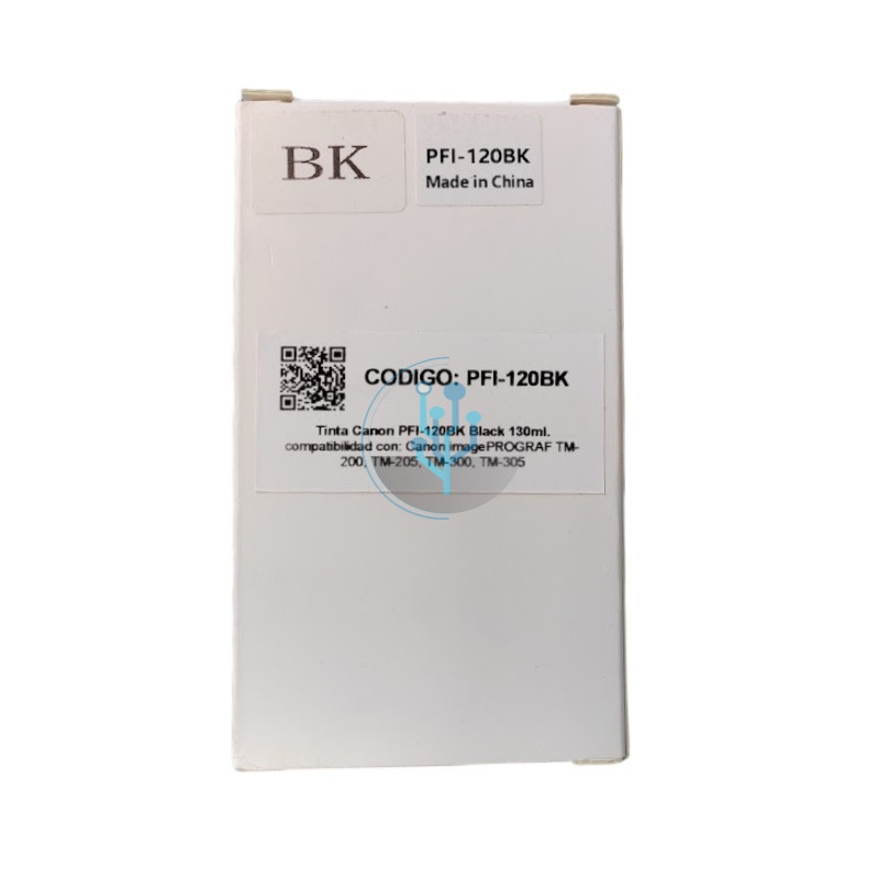 Tinta Canon Compatible PFI-120BK Black Tm205 130ml.