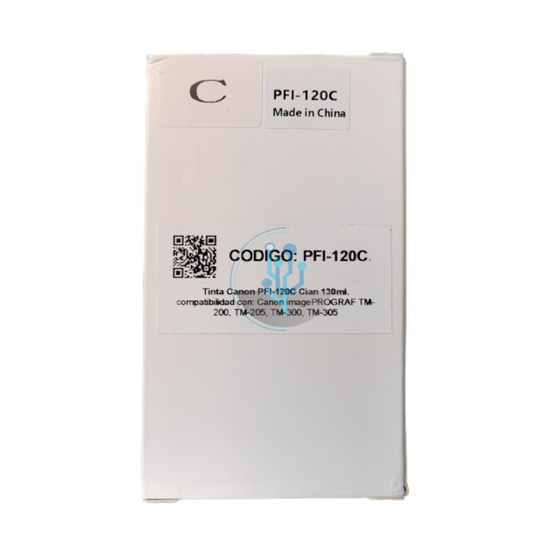 Tinta Canon Compatible PFI-120C Cian Tm205 130ml.