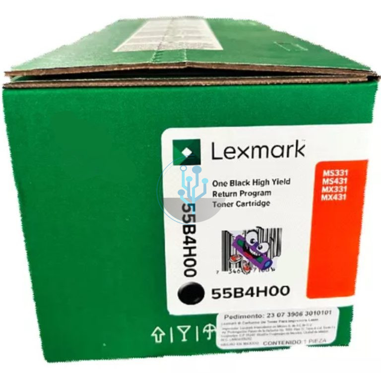 Toner Lexmark 55B4H00 Ms331, Mx331, Ms431 15,000 Paginas