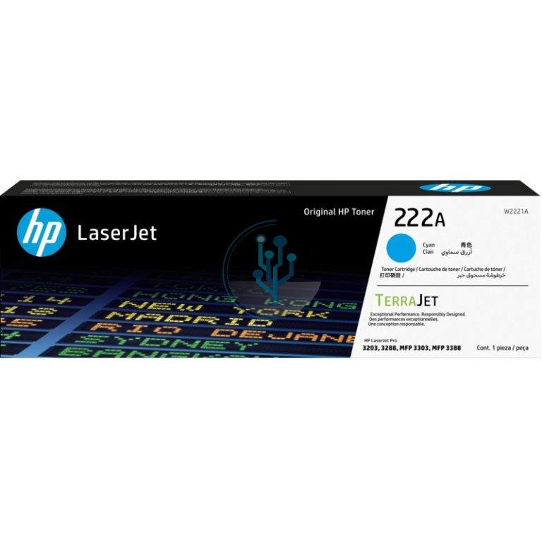 Toner HP W2221A (222a) L.j. M3303 Cyan 1200 paginas