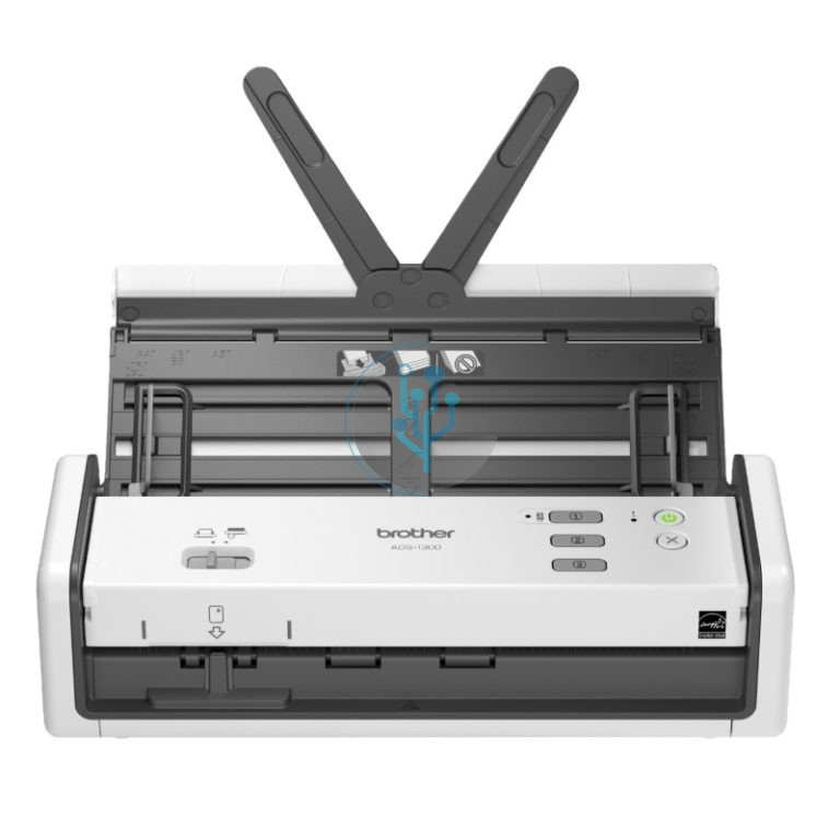 Escáner Brother ADS-1300 Compacto dúplex, USB. Velocidad de digitalización de hasta 60 páginas por minuto (doble cara). ADF de 20 hojas