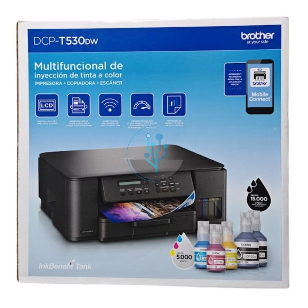Impresora Multifuncional Brother DCP-T530DW 3 en 1 con Dúplex y Wifi