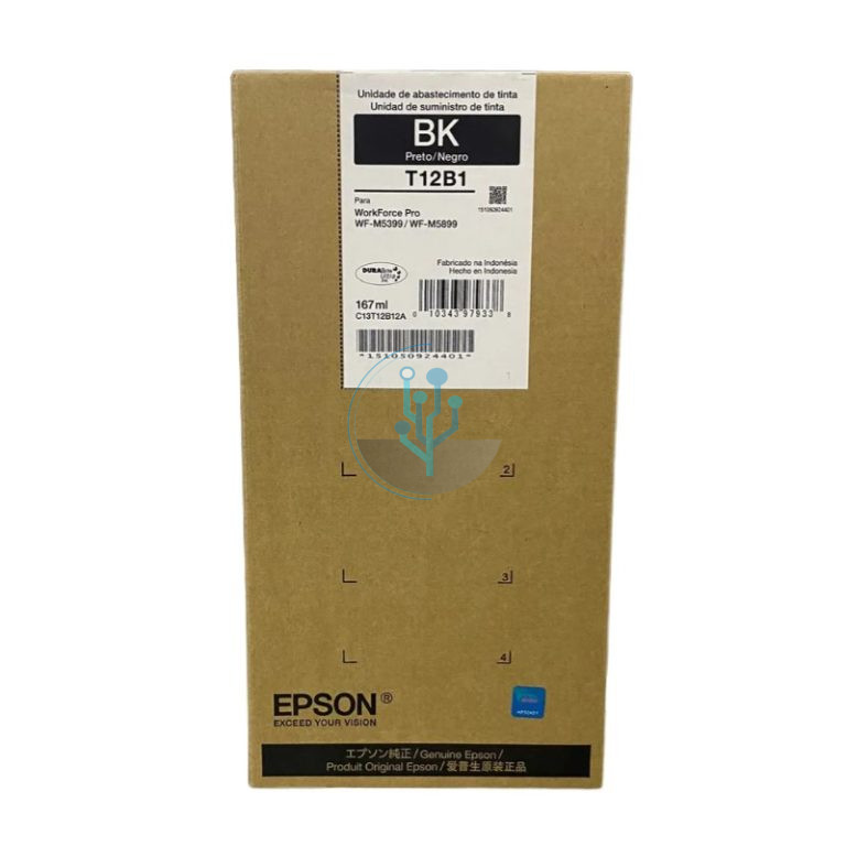 Tinta Epson T12B120 T12B WF-M5399, WF-M5899 Negro 10,000 Páginas
