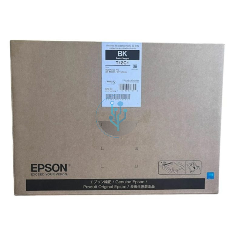 Tinta Epson T12C120 T12C WF-M5399, WF-M5899 Negro 40,000 Páginas