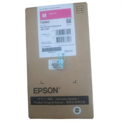 Compra el cartucho de tinta Epson T08M300 magenta original de alta capacidad. Rendimiento de 28,000 páginas para Epson WorkForce Enterprise AM-C550.